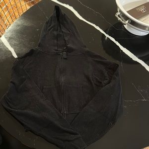 Cropped skims zip up hoodie